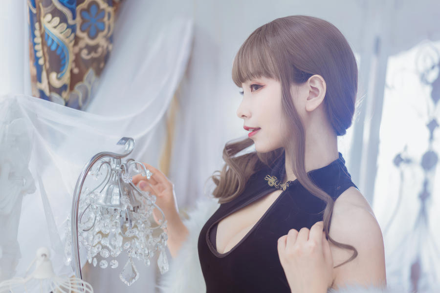 Neko-薇薇-No.017 – 改良黑旗袍 [35P]